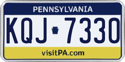 PA license plate KQJ7330