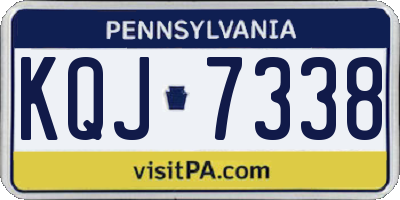 PA license plate KQJ7338