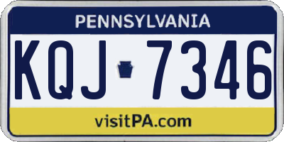 PA license plate KQJ7346