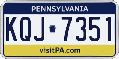 PA license plate KQJ7351