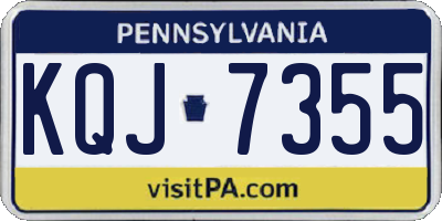 PA license plate KQJ7355