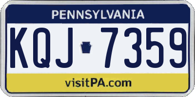 PA license plate KQJ7359