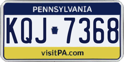 PA license plate KQJ7368