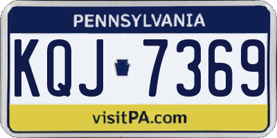 PA license plate KQJ7369