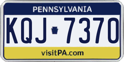 PA license plate KQJ7370