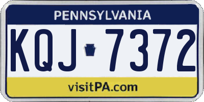 PA license plate KQJ7372