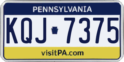 PA license plate KQJ7375