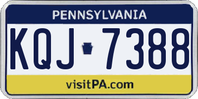 PA license plate KQJ7388