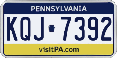 PA license plate KQJ7392