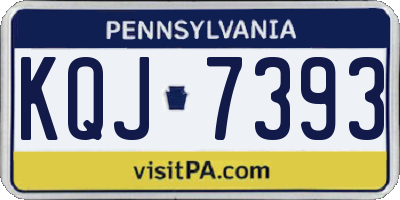 PA license plate KQJ7393