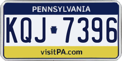 PA license plate KQJ7396