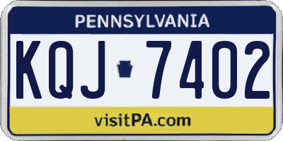 PA license plate KQJ7402