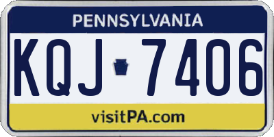 PA license plate KQJ7406