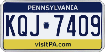 PA license plate KQJ7409