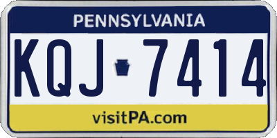 PA license plate KQJ7414