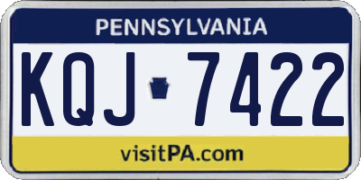 PA license plate KQJ7422