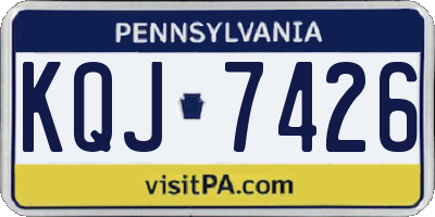PA license plate KQJ7426