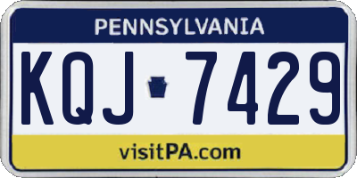 PA license plate KQJ7429