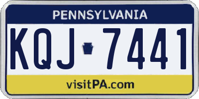 PA license plate KQJ7441