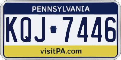 PA license plate KQJ7446