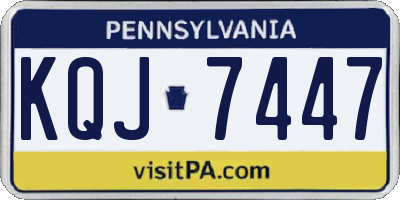 PA license plate KQJ7447