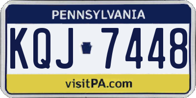 PA license plate KQJ7448