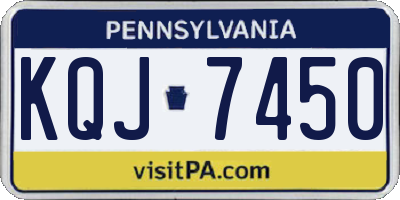 PA license plate KQJ7450