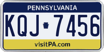 PA license plate KQJ7456
