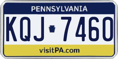 PA license plate KQJ7460