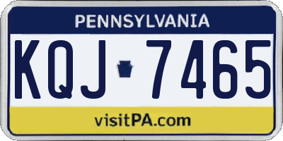 PA license plate KQJ7465