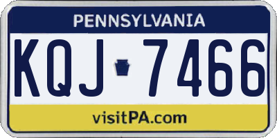 PA license plate KQJ7466