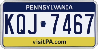 PA license plate KQJ7467