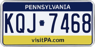 PA license plate KQJ7468