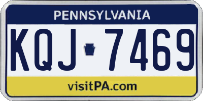 PA license plate KQJ7469