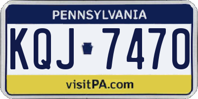 PA license plate KQJ7470