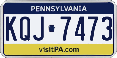 PA license plate KQJ7473