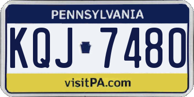 PA license plate KQJ7480
