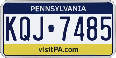 PA license plate KQJ7485