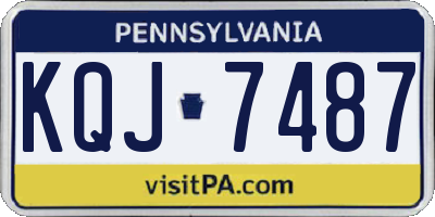 PA license plate KQJ7487