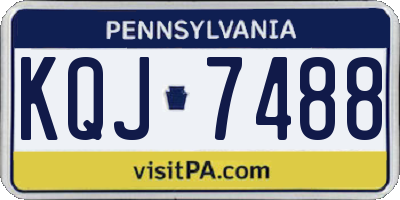 PA license plate KQJ7488