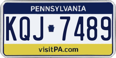 PA license plate KQJ7489