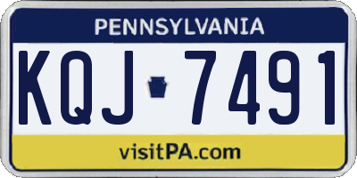 PA license plate KQJ7491