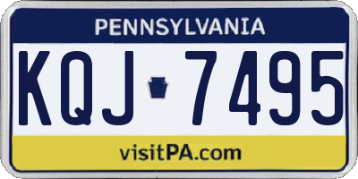 PA license plate KQJ7495