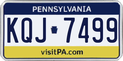 PA license plate KQJ7499