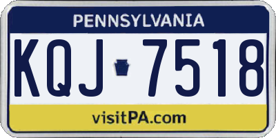 PA license plate KQJ7518
