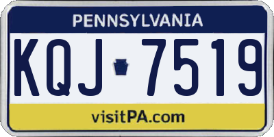 PA license plate KQJ7519