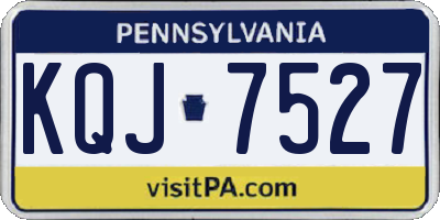 PA license plate KQJ7527