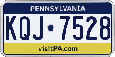 PA license plate KQJ7528
