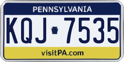 PA license plate KQJ7535