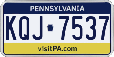 PA license plate KQJ7537